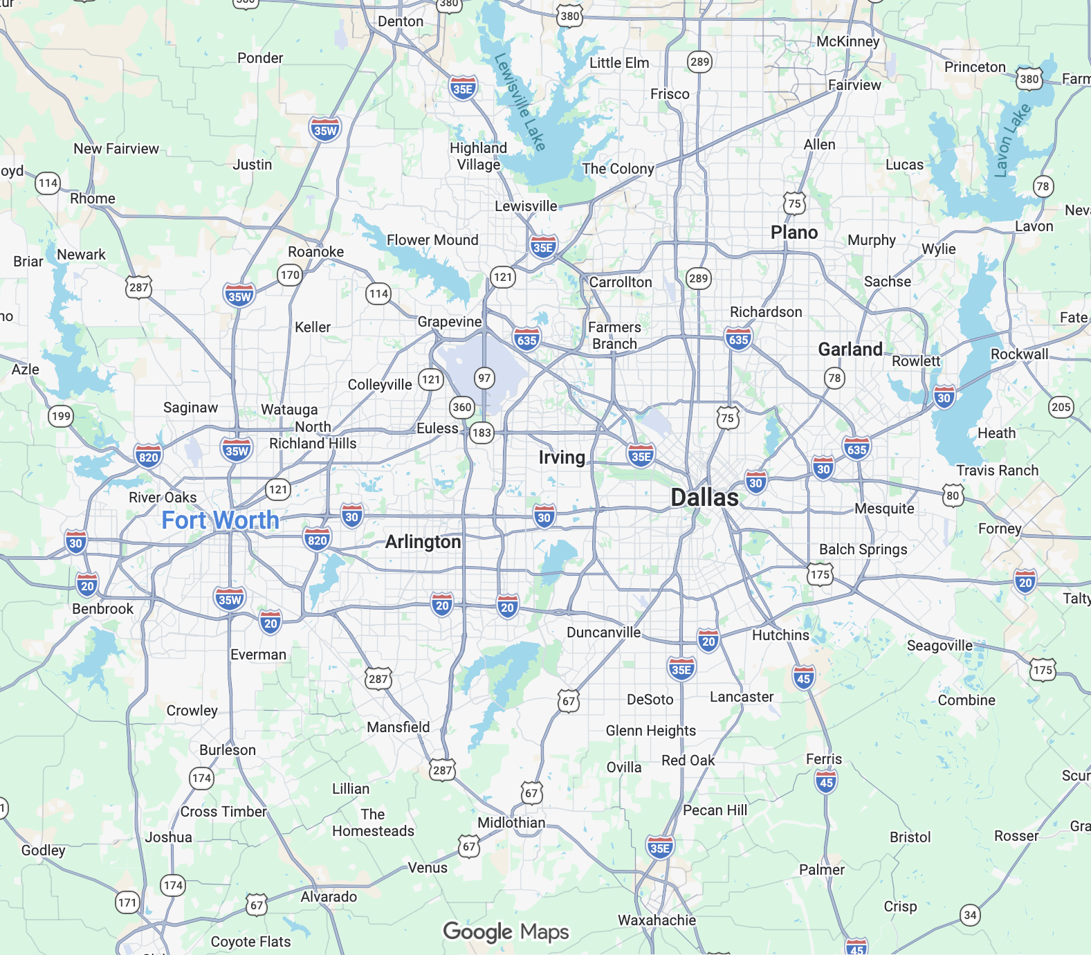 DFW Bed Bug Treatment Service Areas