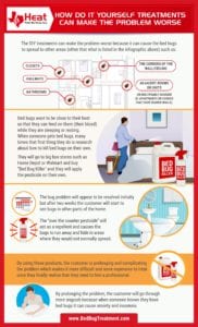 bed bug treatment advice infographic from dallas bed bug exterminator