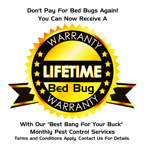 Lifetime Bed Bug Warranty When You Get Our Pest Control With Your Bed Bug Treatment Badge VIVID